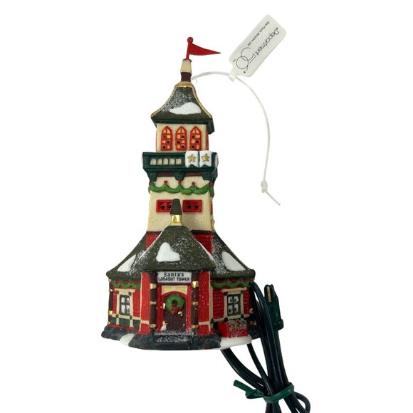 Department 56 - "Santas Lookout Tower" Lighted Ornament - Vintage 1998 - Picture 2 of 9